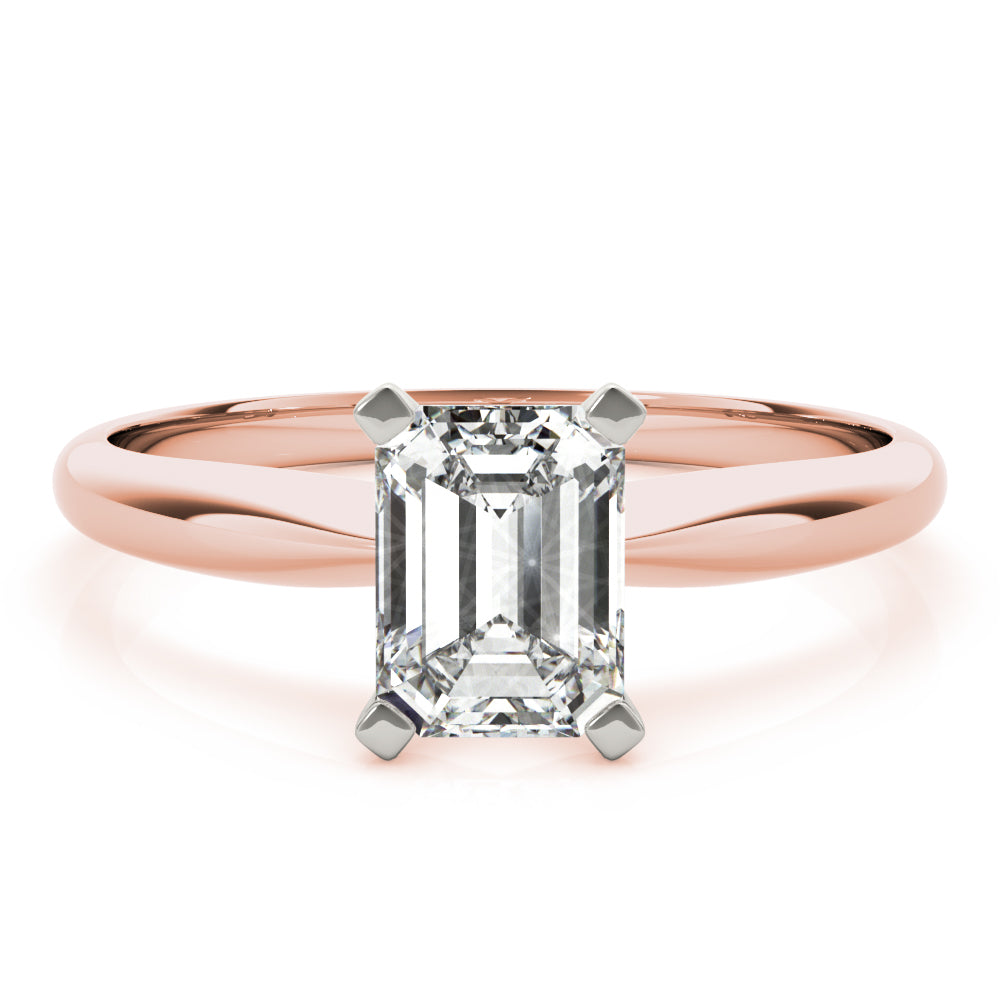 Emerald Tapered 4-Prong Solitaire Setting