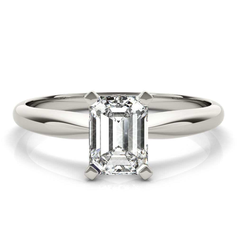 Emerald Tapered 4-Prong Solitaire Setting