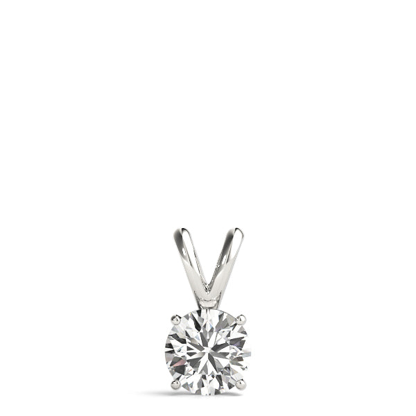 Round Lab Diamond 4-Prong Split Bail Necklace