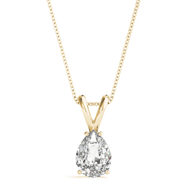 Pear Lab Diamond Unique 4-Prong Split Bail Necklace