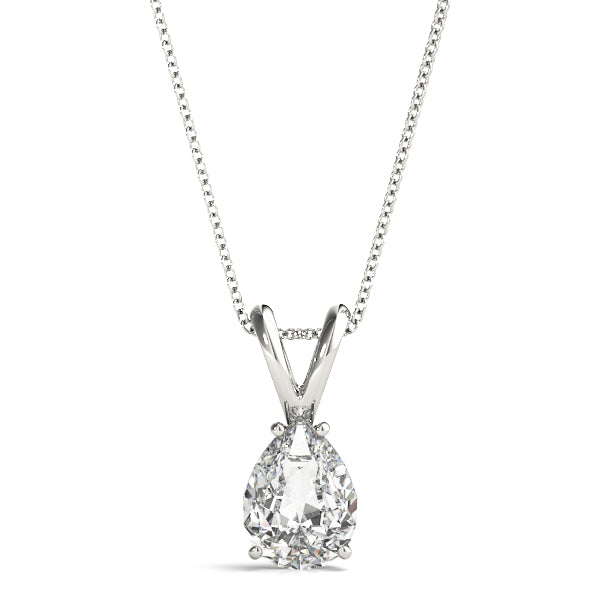 Pear Lab Diamond Unique 4-Prong Split Bail Necklace