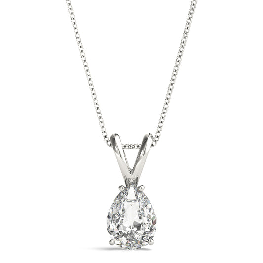 Pear Lab Diamond Unique 4-Prong Split Bail Necklace