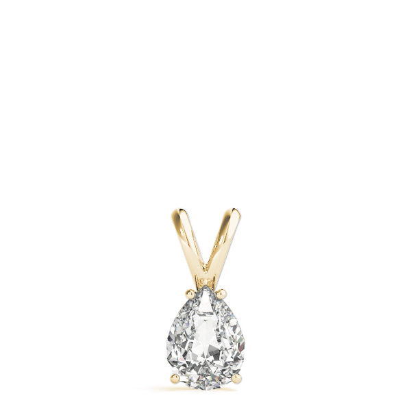 Pear Lab Diamond Unique 4-Prong Split Bail Necklace