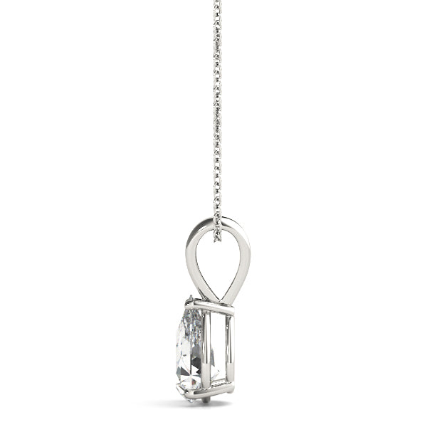 Pear Lab Diamond Unique 4-Prong Split Bail Necklace