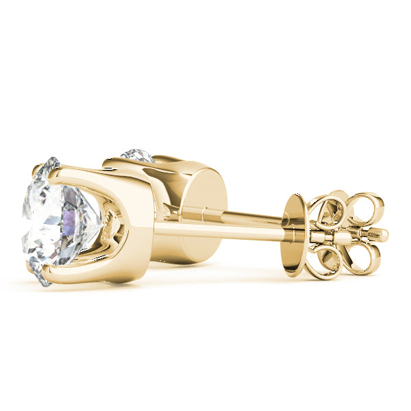 Round lab Diamond U-Shaped Stud Earrings