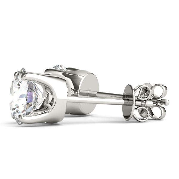 Round lab Diamond U-Shaped Stud Earrings