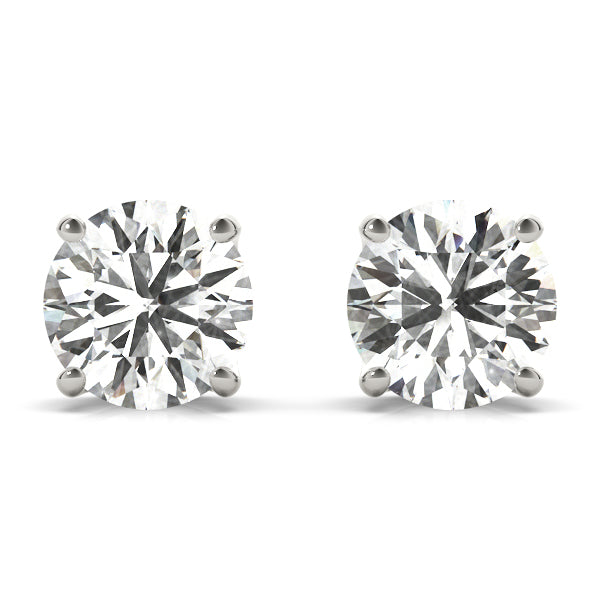Round lab Diamond U-Shaped Stud Earrings