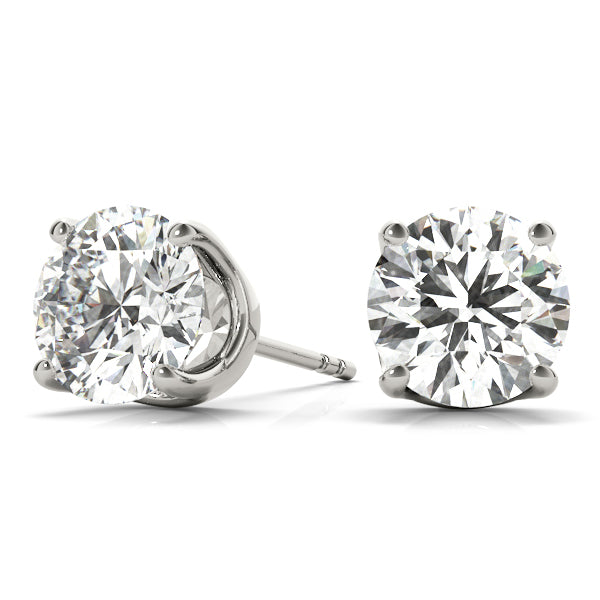 Round lab Diamond U-Shaped Stud Earrings