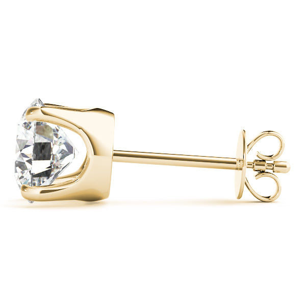 Round lab Diamond U-Shaped Stud Earrings