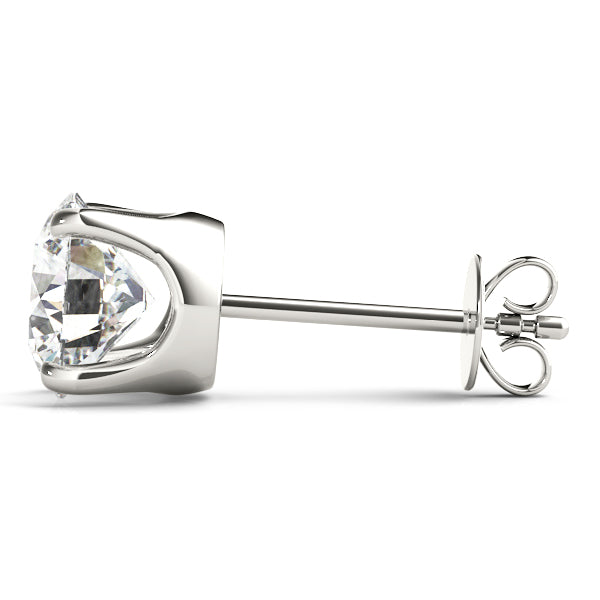 Round lab Diamond U-Shaped Stud Earrings