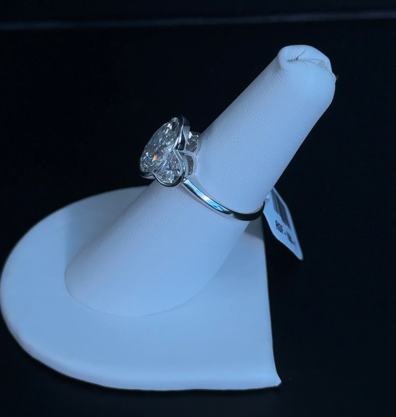 4.01ct Oval F VS1 Lab Diamond 14kt White Gold Engagement Ring RGF-756-1