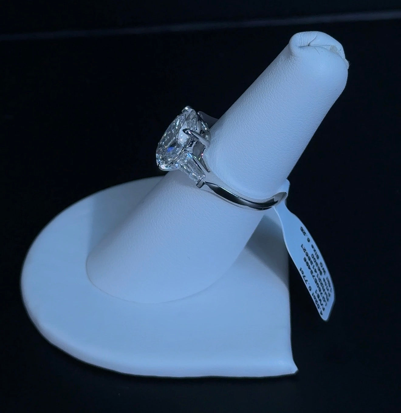 4.02ct Oval F VS1 Lab Diamond 14kt White Gold Engagement Ring RGF-751