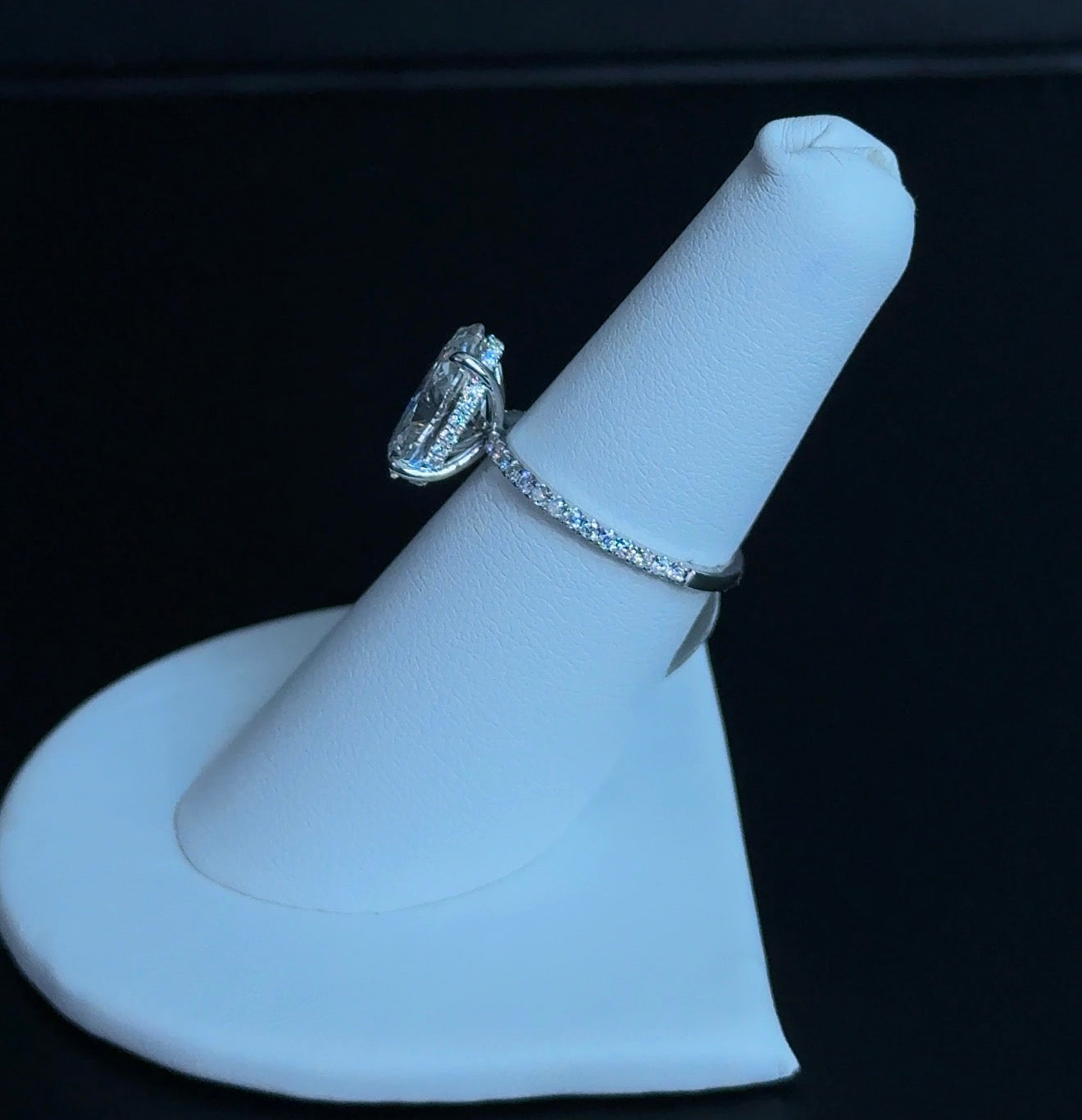 3.04ct Oval E VS1 Lab Diamond 14kt White Gold Engagement Ring RGF-237-5