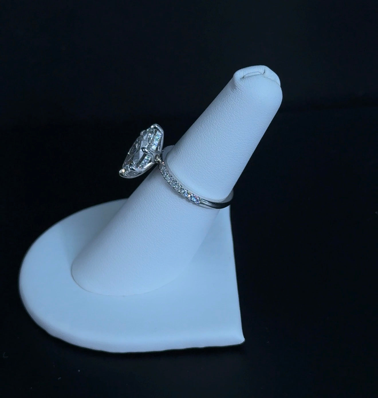 3.06ct Marquise E VVS2 Lab Diamond 14kt White Gold Engagement Ring 2214INV118
