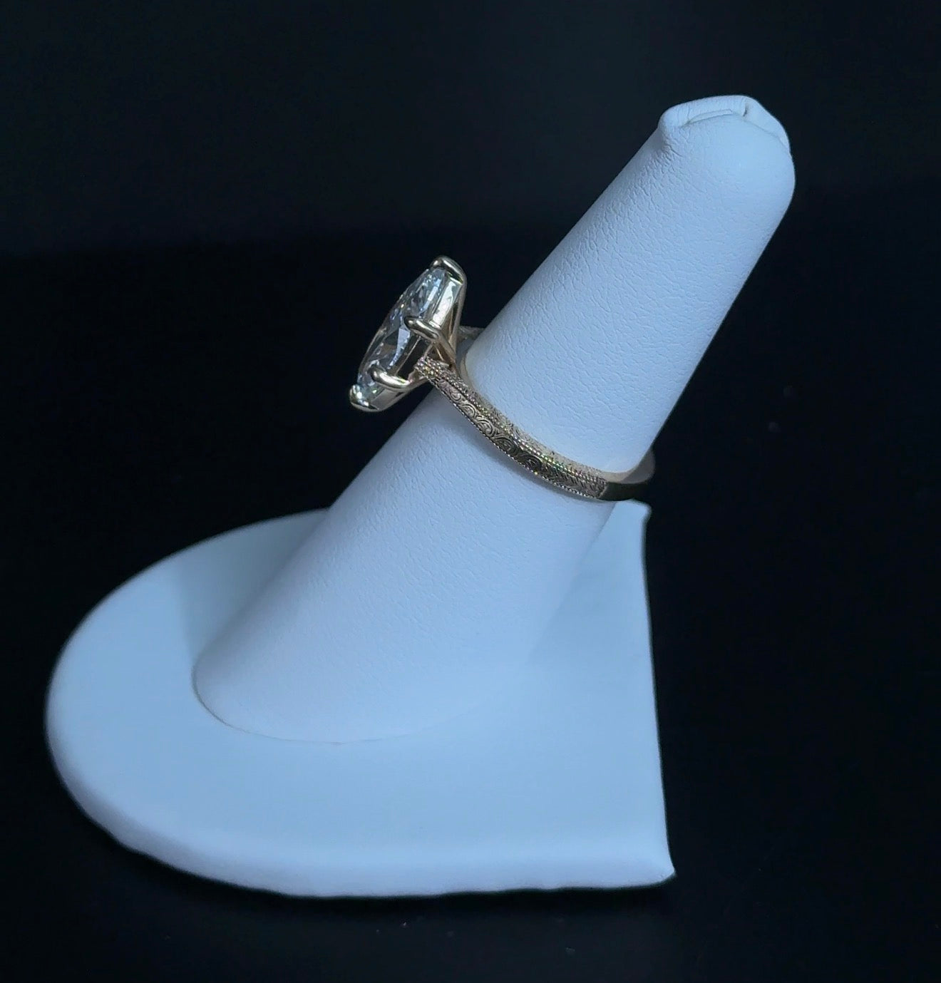 3.02ct Marquise E VVS2 Lab Diamond 14kt Yellow Gold Engagement Ring 2214INV119