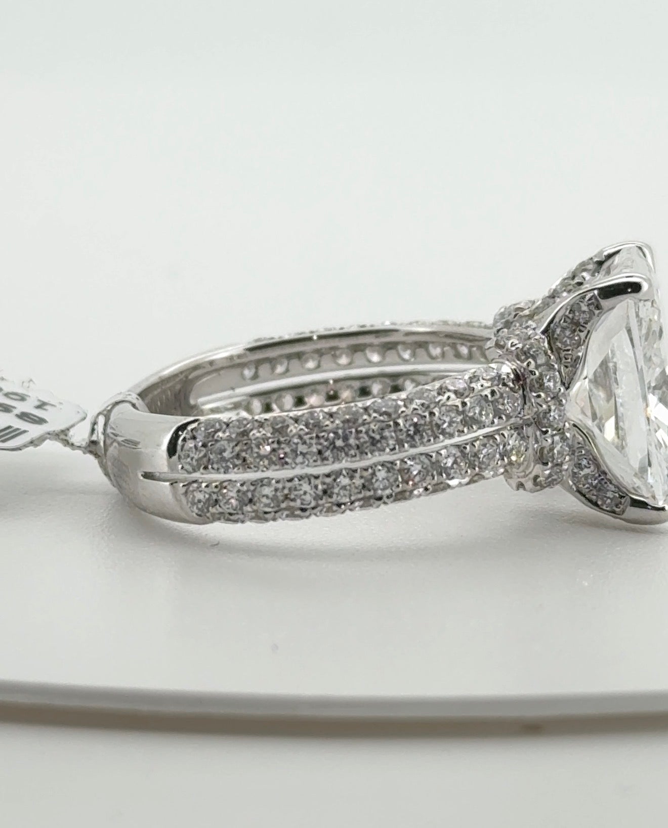 5.03ct Cushion E VS1 Lab Diamond 14kt White Gold Ring RGF-783
