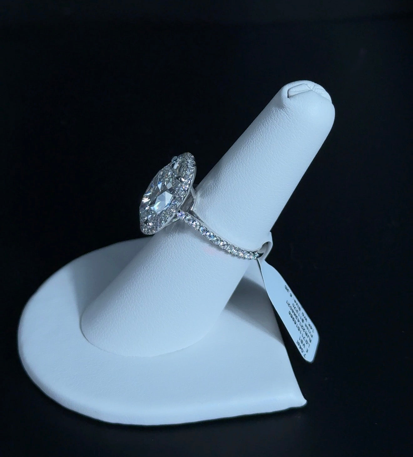7.04ct Oval E VS1 Lab Diamond 14kt White Gold Ring RGF-483-4