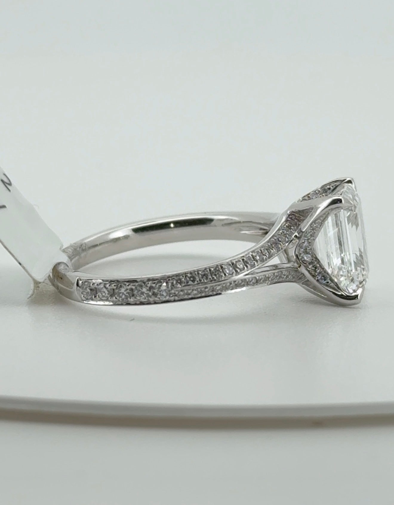 2.03ct Emerald D VS1 Lab Diamond 14kt White Gold Ring RGF-279-2