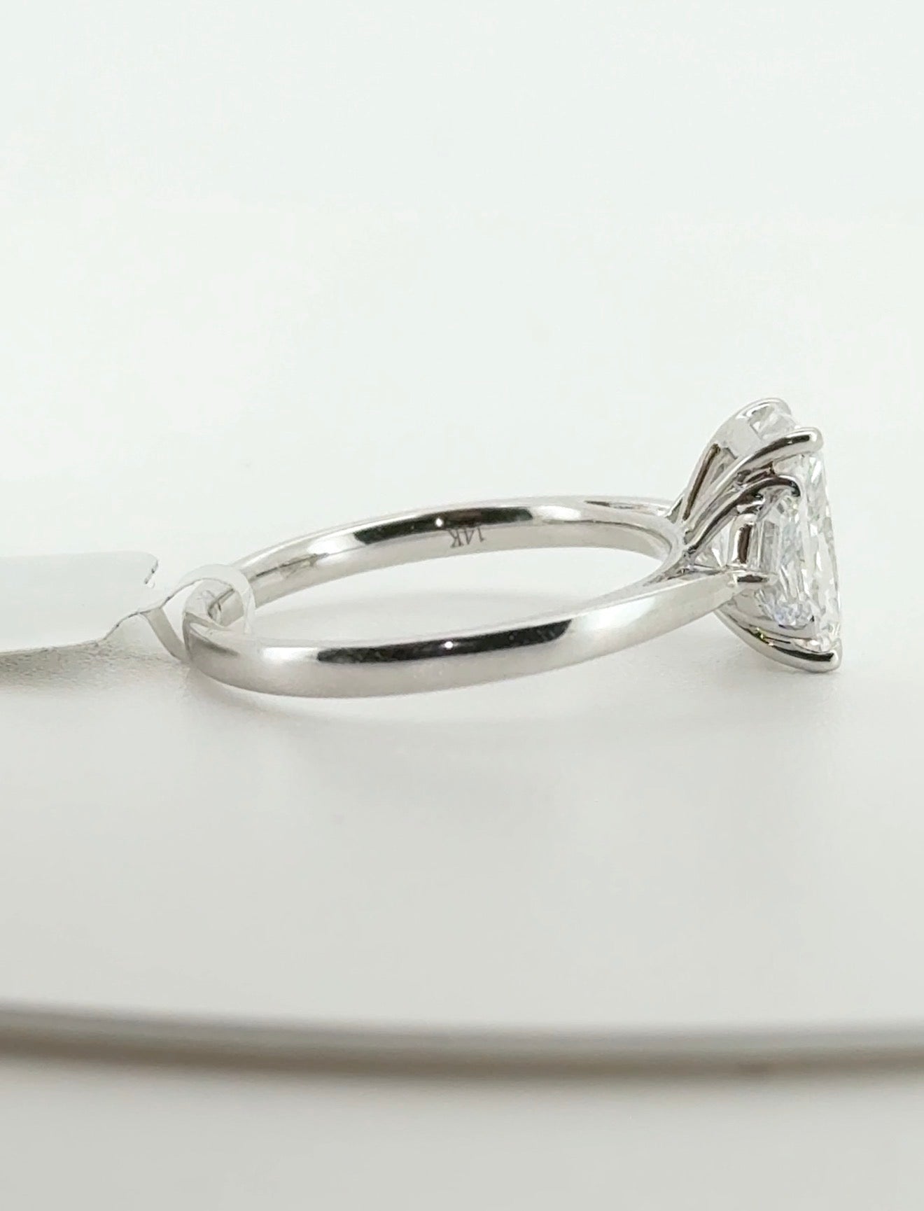 2.05ct Radiant D VVS2 Lab Diamond 14kt White Gold Ring RGF-494-1