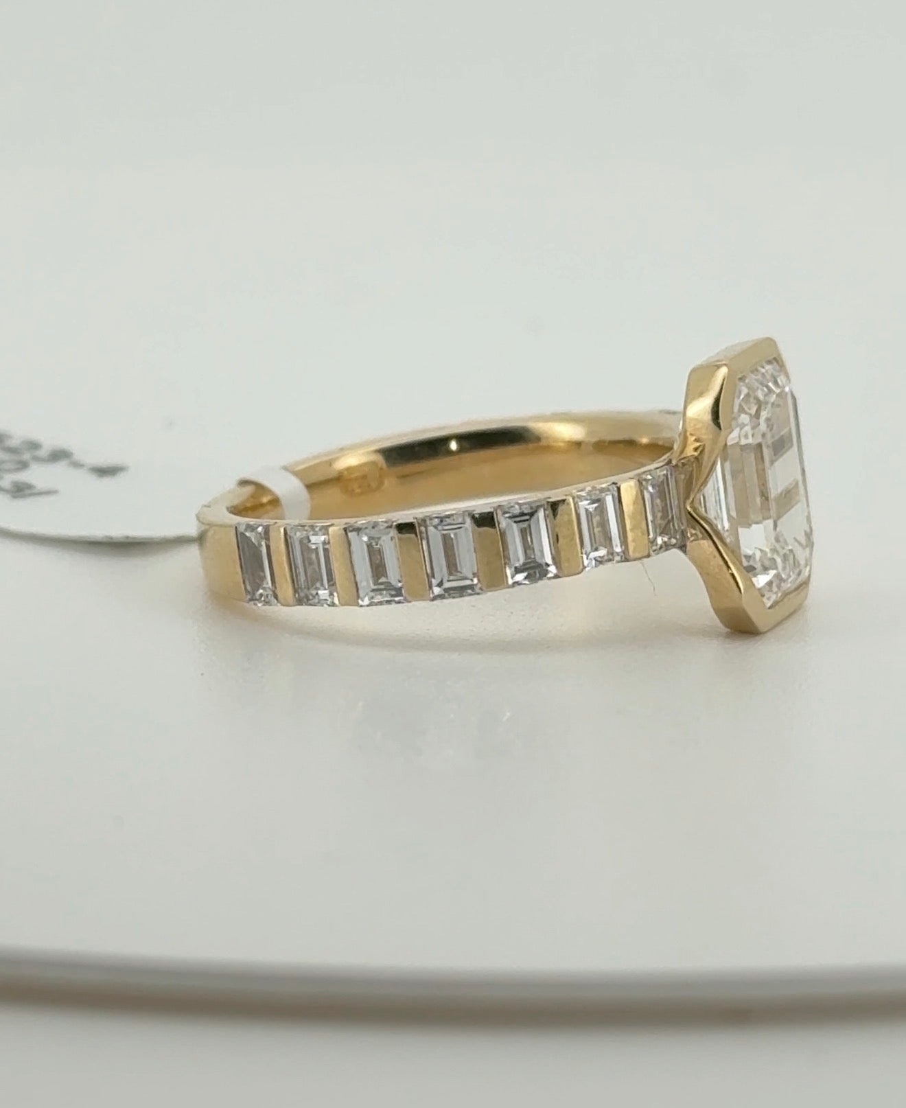 2.51ct Emerald D VS1 Lab Diamond 14kt Yellow Gold Ring RGF-623-4