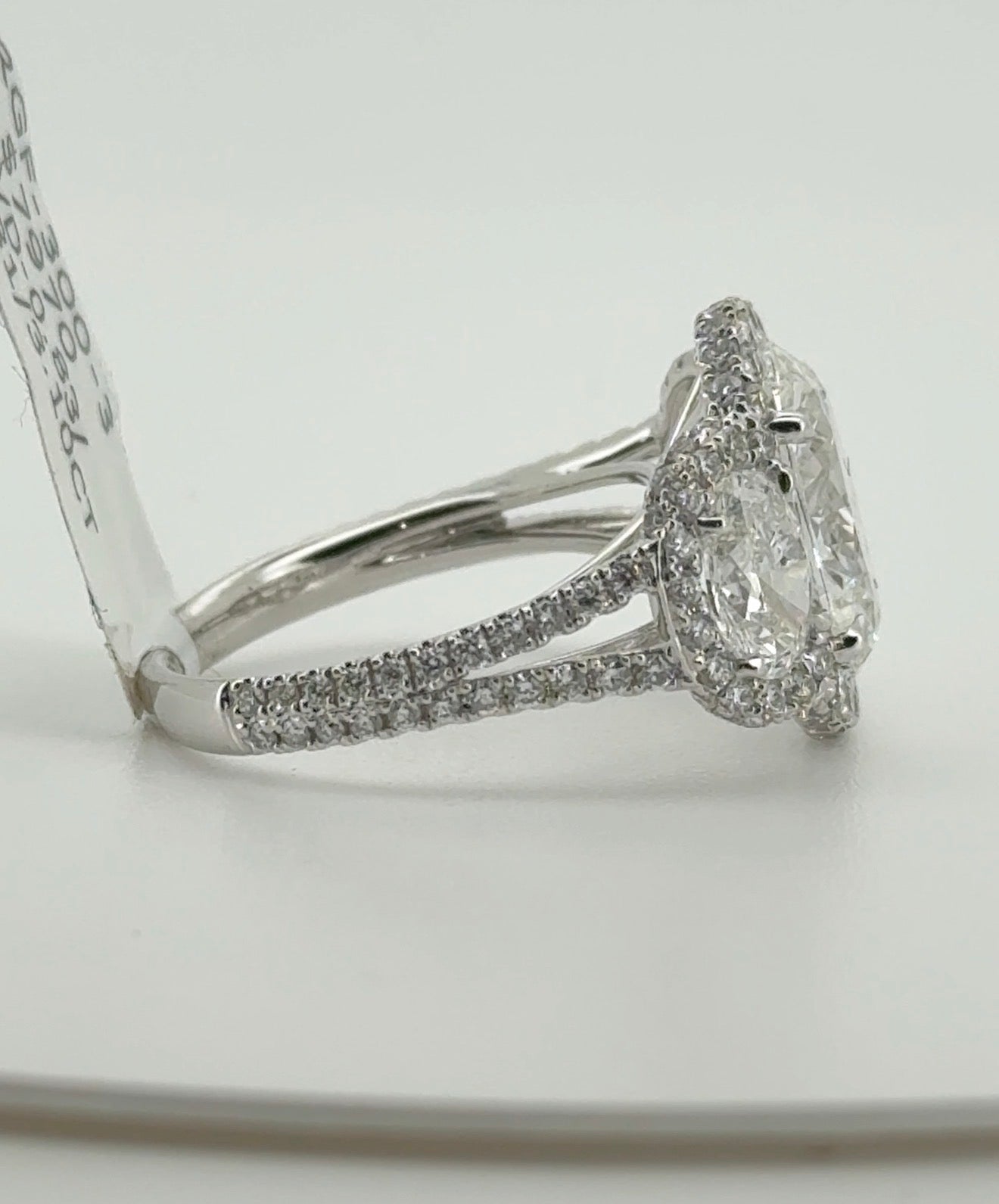 3.01ct Oval E VS1 Lab Diamond 14kt White Gold Ring RGF-300-3