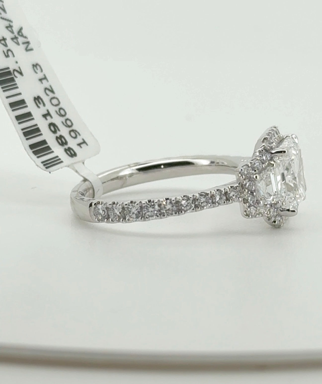 2.02ct Square Radiant D VS1 Lab Diamond 14kt White Gold Ring RGF-369-2