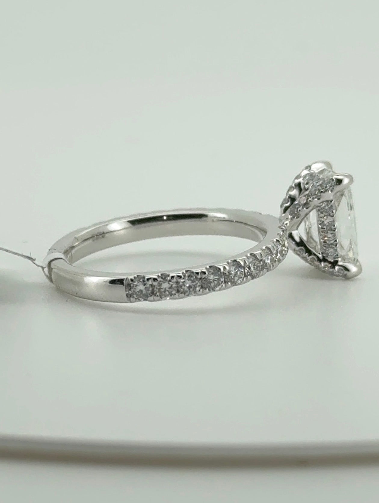 1.55ct Radiant E VVS2 Lab Diamond 14kt White Gold Ring SR7464-RAD150