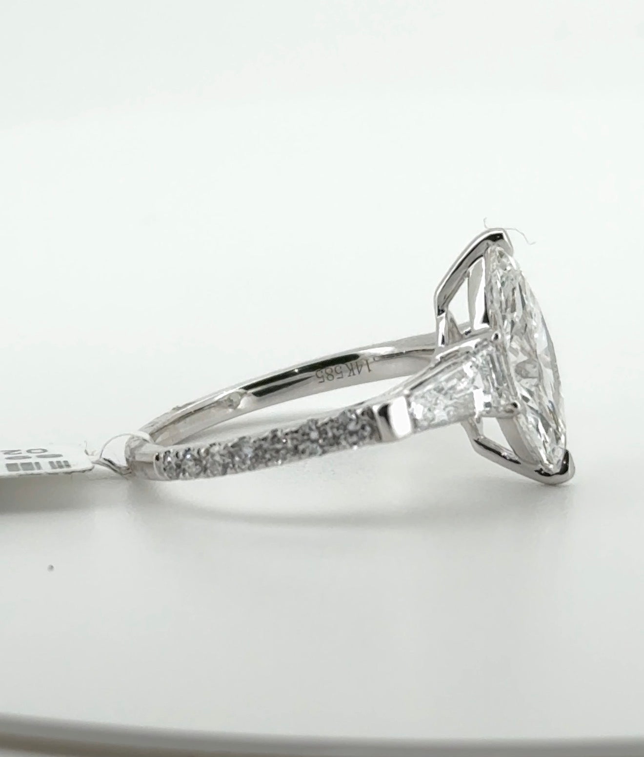 2.07ct Marquise D VVS2 Lab Diamond 14kt White Gold Ring SA5804r-13x7