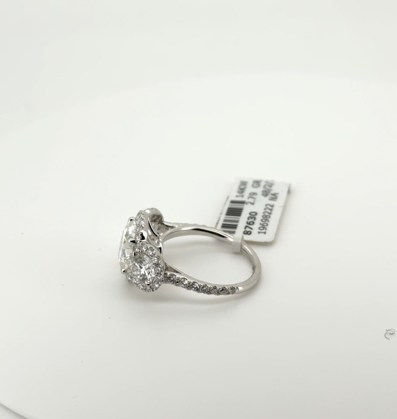 3.01ct Round E VVS2 Excellent Cut 14kt White Gold Ring RGF-517-4