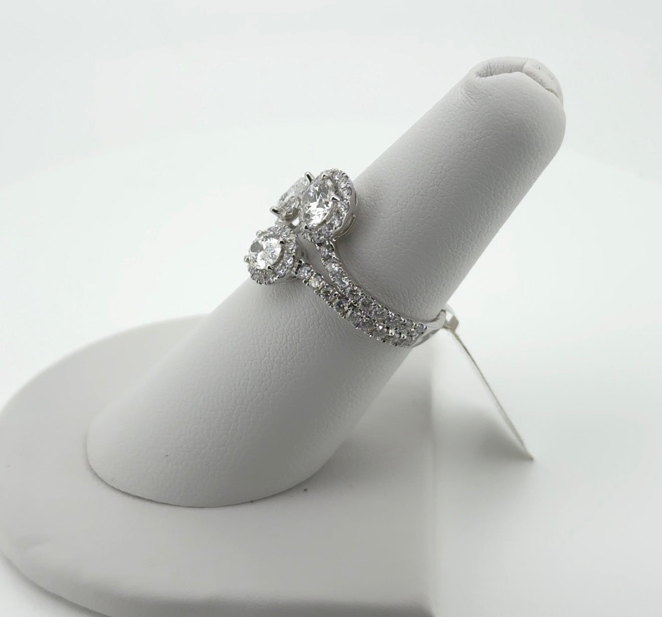 2.30ctw Pear, Round, & Oval Lab Diamond 14kt White Gold Ring RGF-421-2