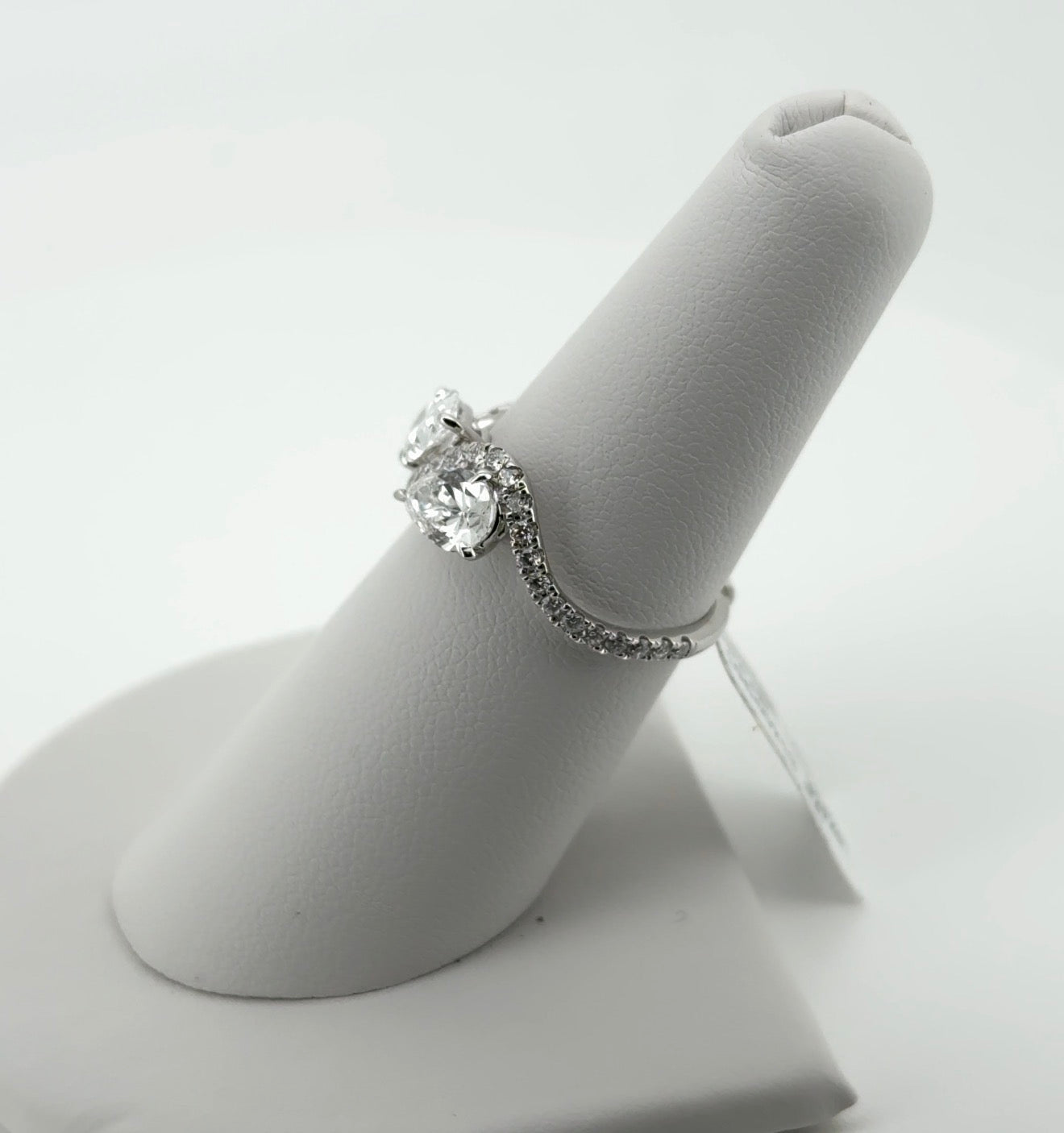 1.85ctw Pear Lab Diamond 14kt White Gold Bypass Ring RGF-430-4