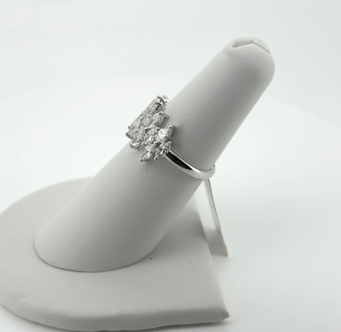 1.67ctw Marquise Lab Diamond 14kt White Gold Multi-Stone Ring RGF-698