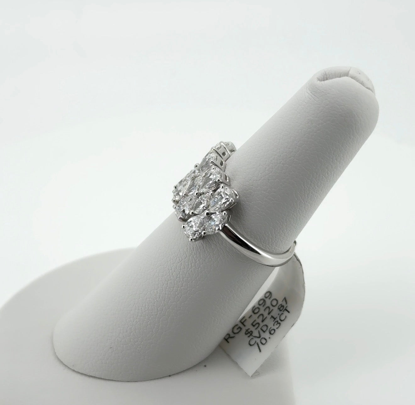 2.50ctw Pear and Marquise Lab Diamond 14kt White Gold Multi-Stone Ring RGF-699