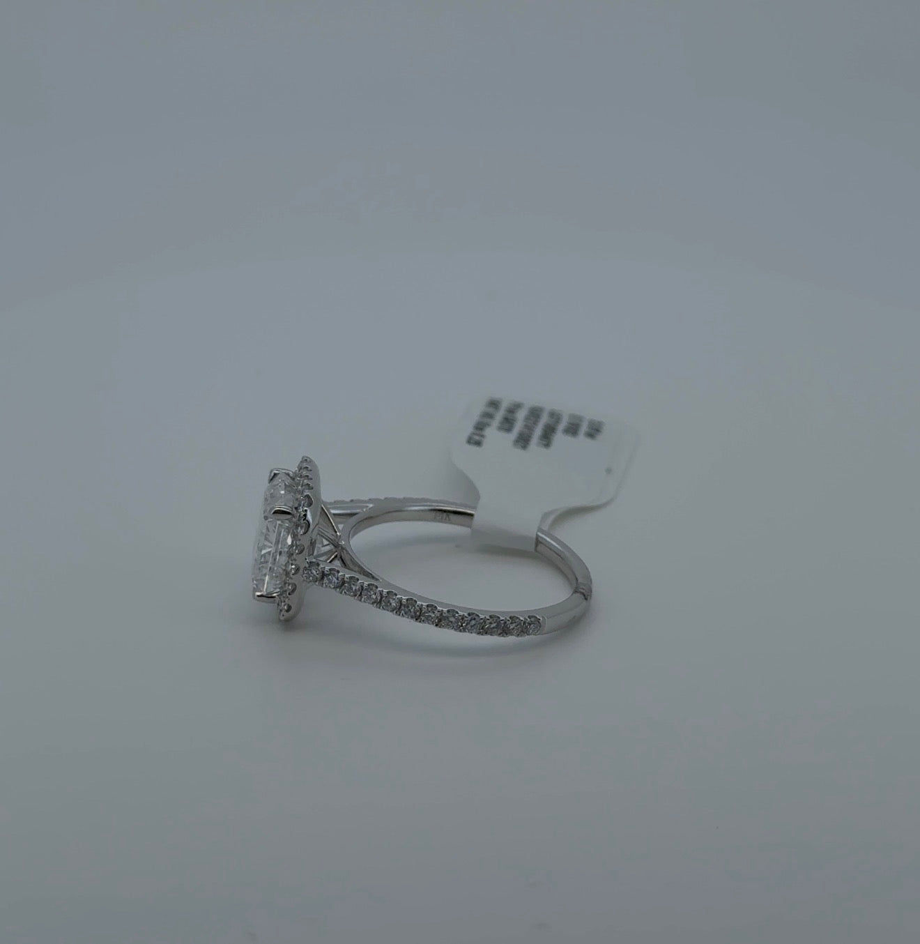 2.61ct Square Radiant E VVS2 Lab Diamond 14kt White Gold Ring RGF-371-3