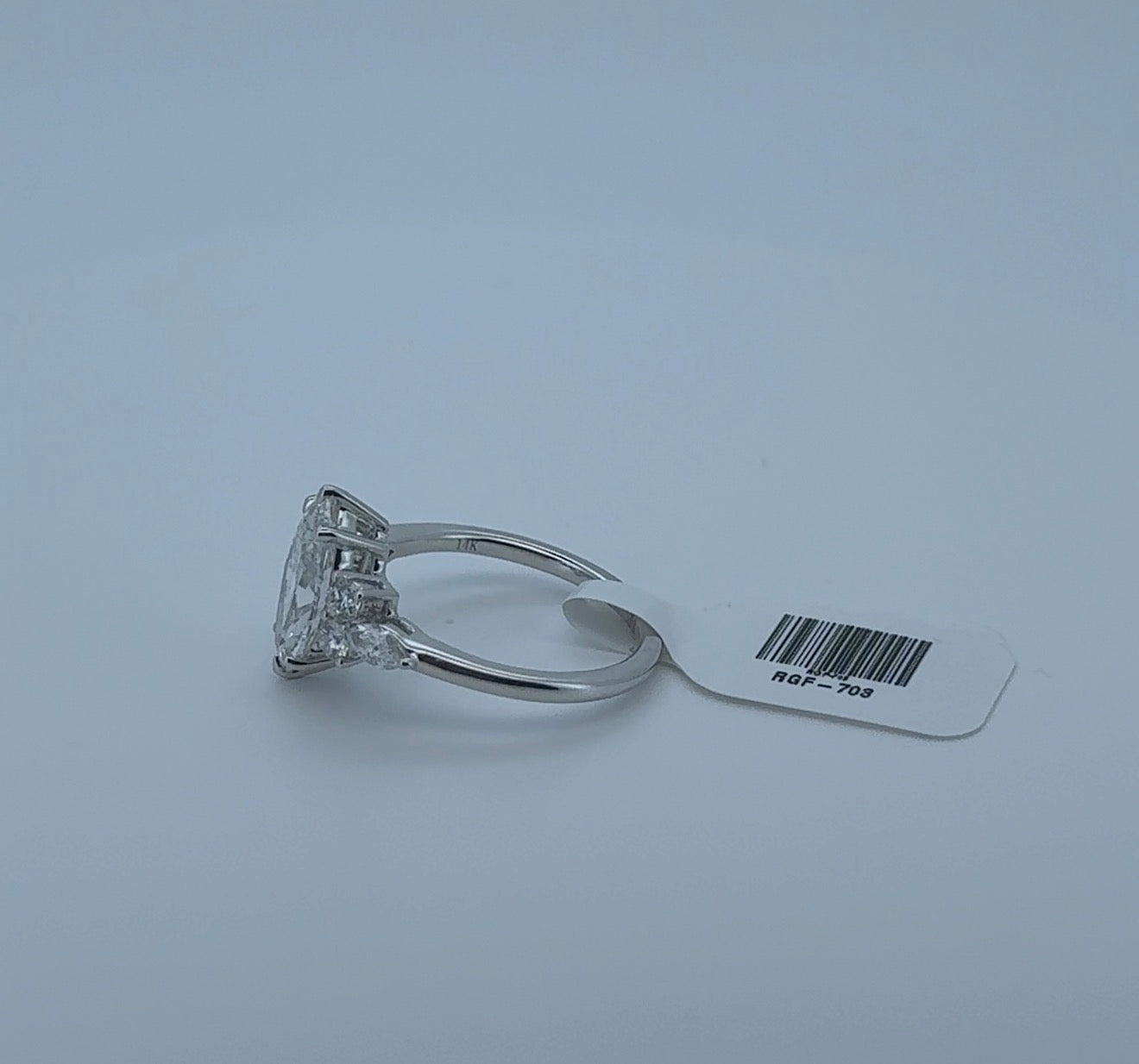 2.55ctw Marquise Lab Diamond 14kt White Gold Ring RGF-703