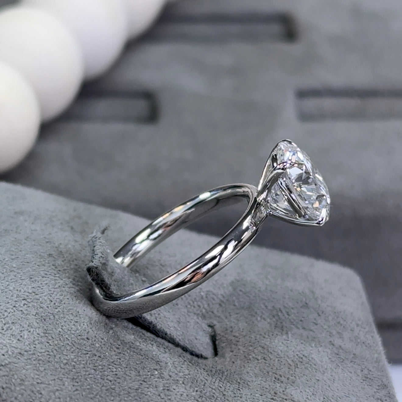 3.08 Carat Round Lab Diamond Solitaire Ring