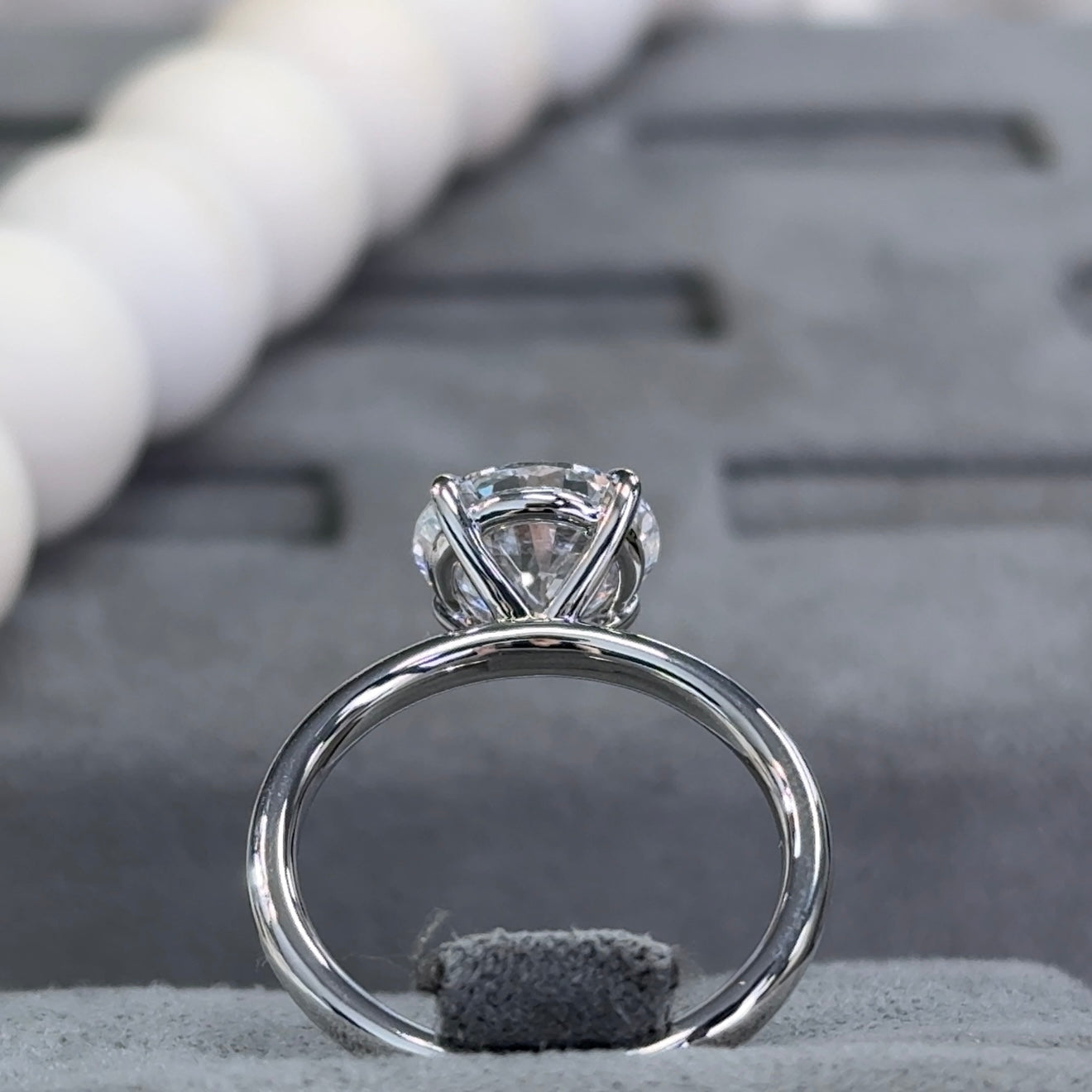3.08 Carat Round Lab Diamond Solitaire Ring