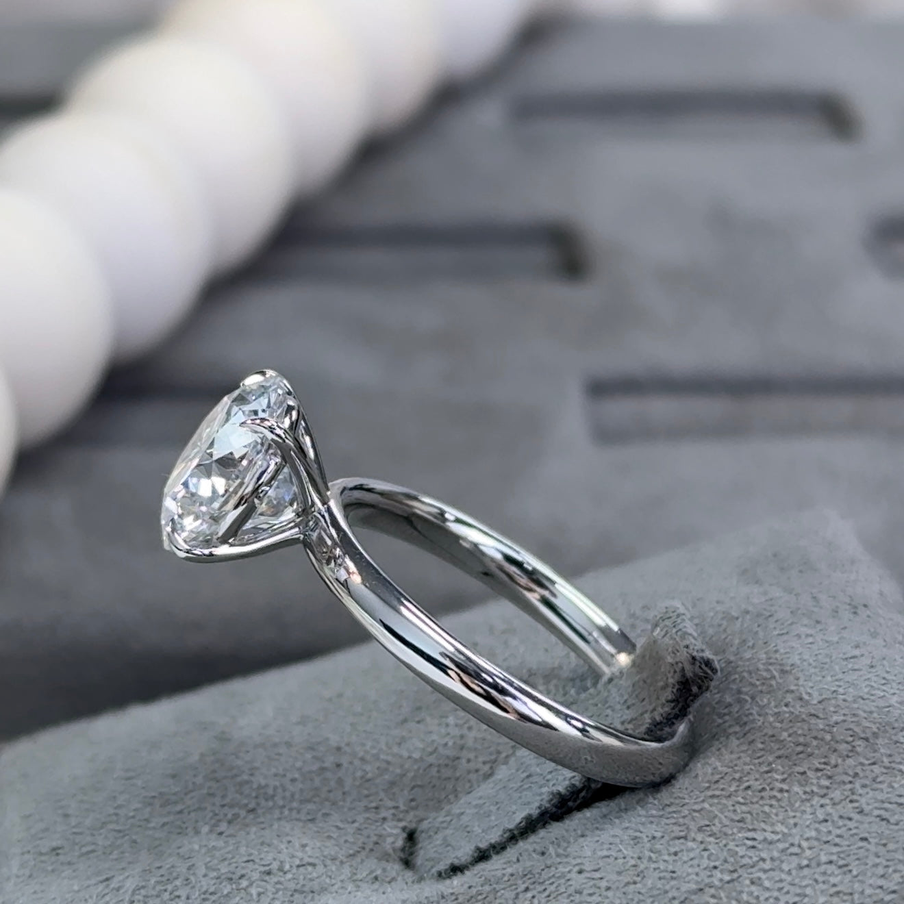 3.08 Carat Round Lab Diamond Solitaire Ring