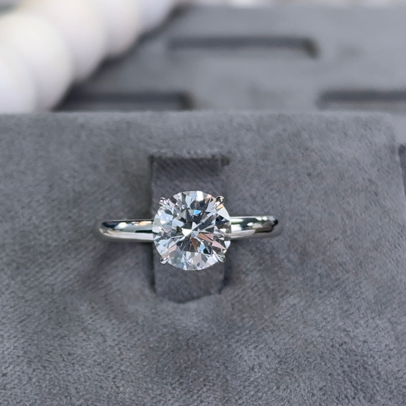 2.02 Carat Round Lab Diamond Timeless Solitaire Ring