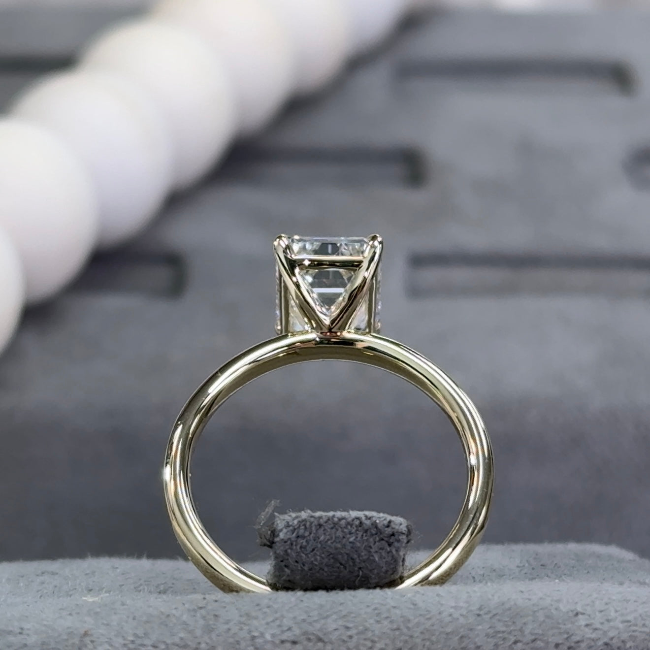 3.02 Carat Emerald Lab Diamond Solitaire Ring