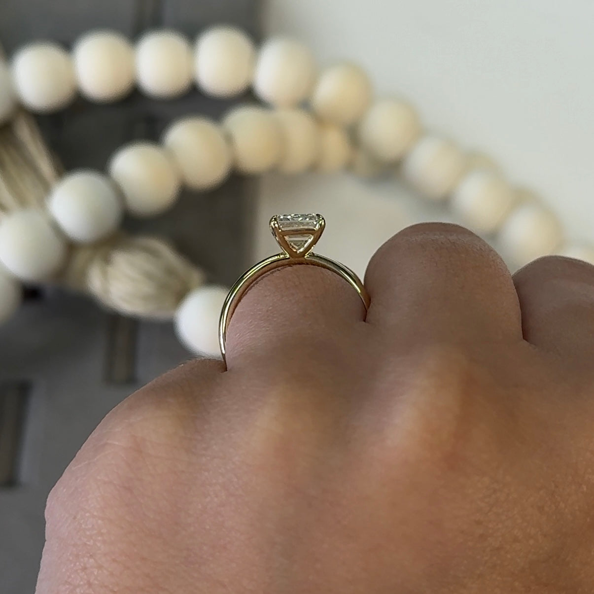 3.02 Carat Emerald Lab Diamond Solitaire Ring