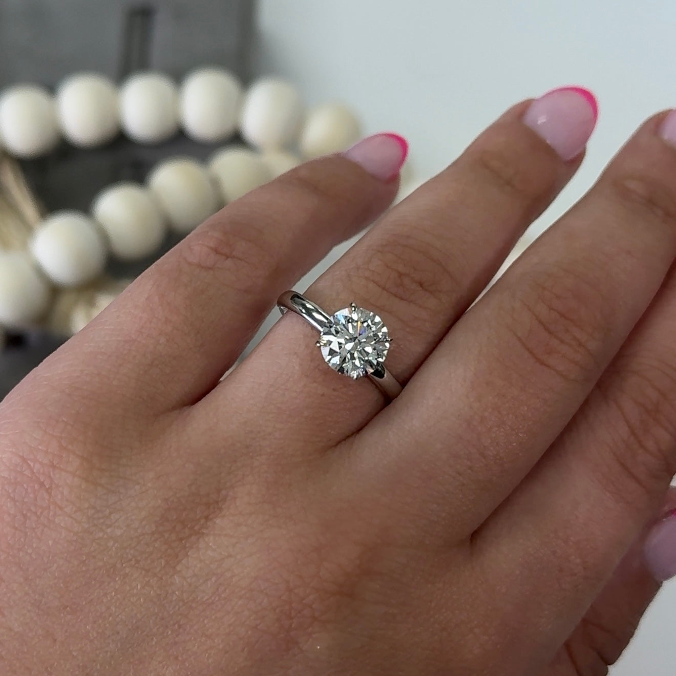 2.02 Carat Round Lab Diamond Timeless Solitaire Ring