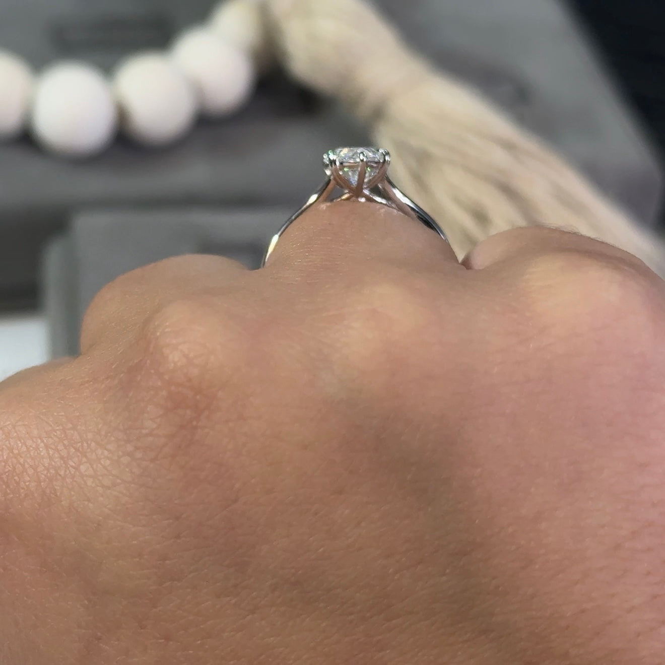 2.02 Carat Marquise Solitaire Lab Diamond Ring