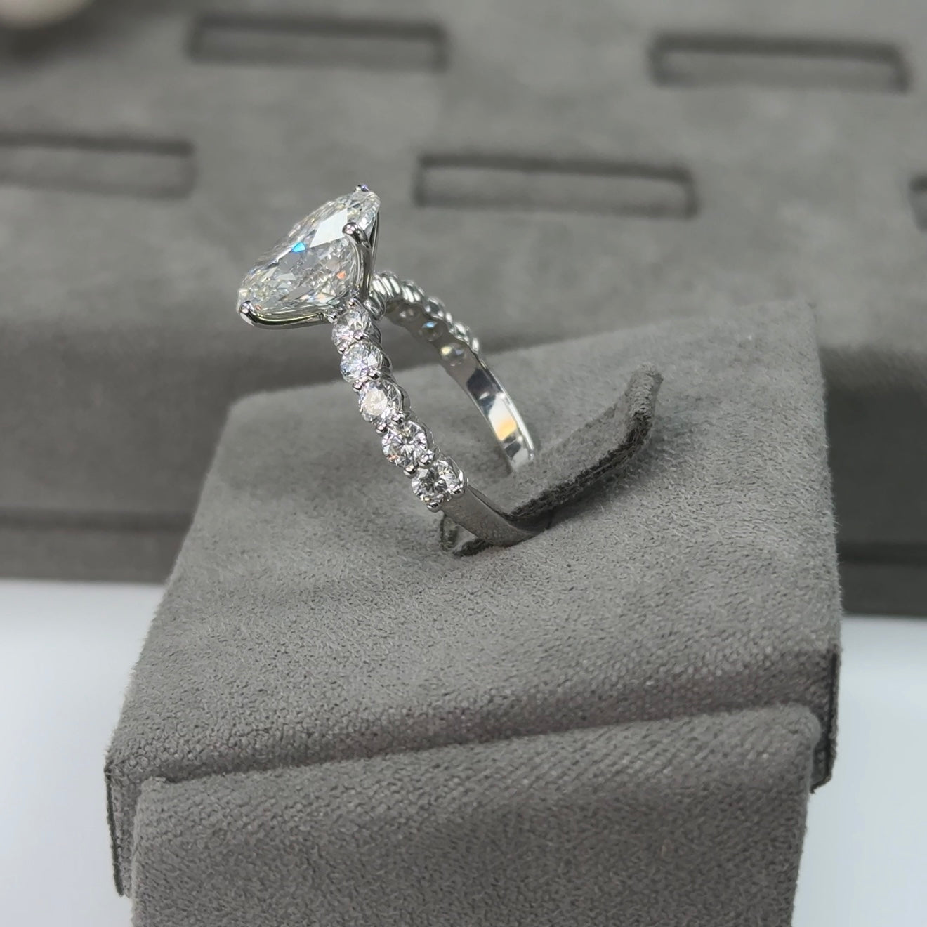 4.04 Carat Oval Elegant Broadway Traditional Diamond Ring