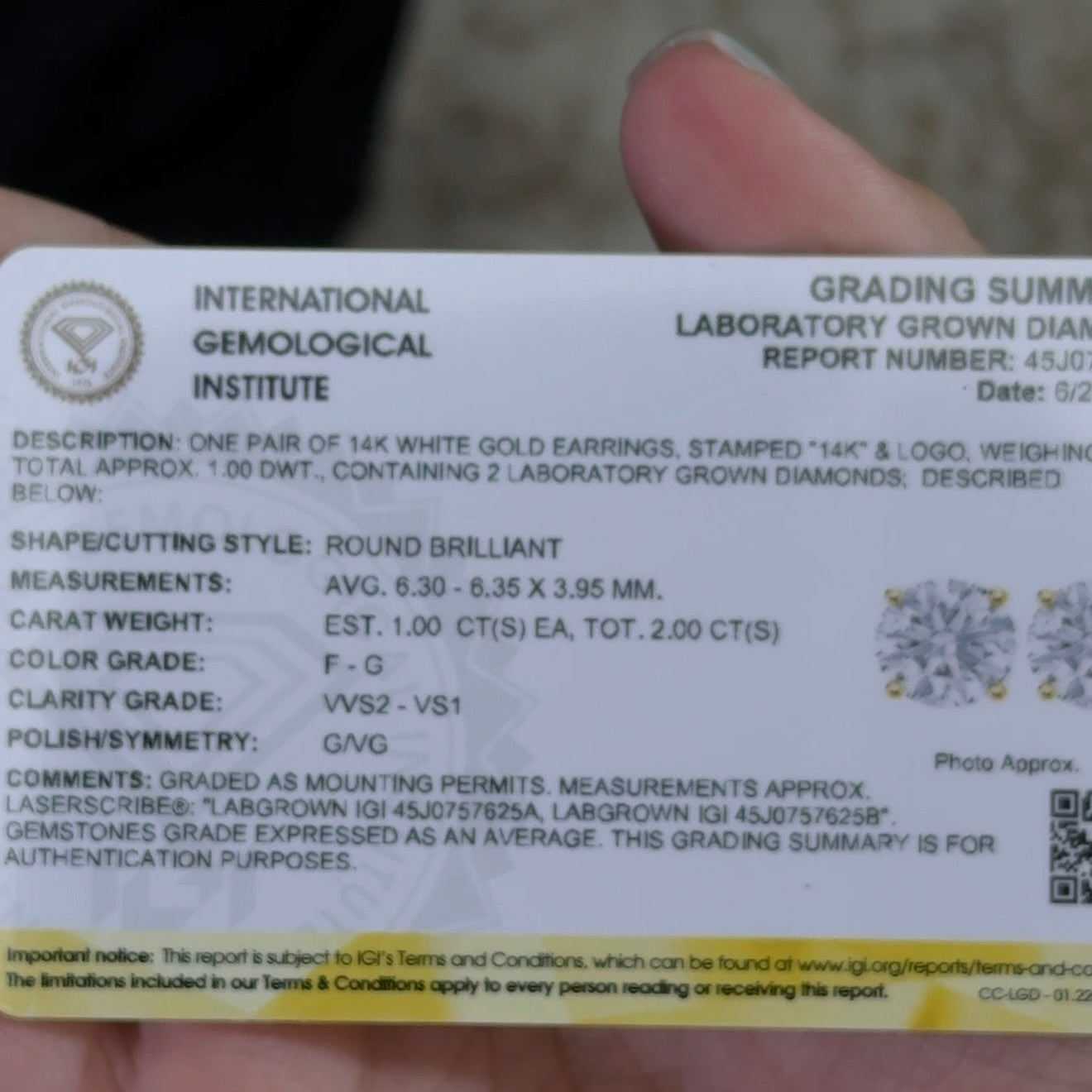 Round 4-Prong Yellow Gold Basket Stud Earrings 2.00ctw