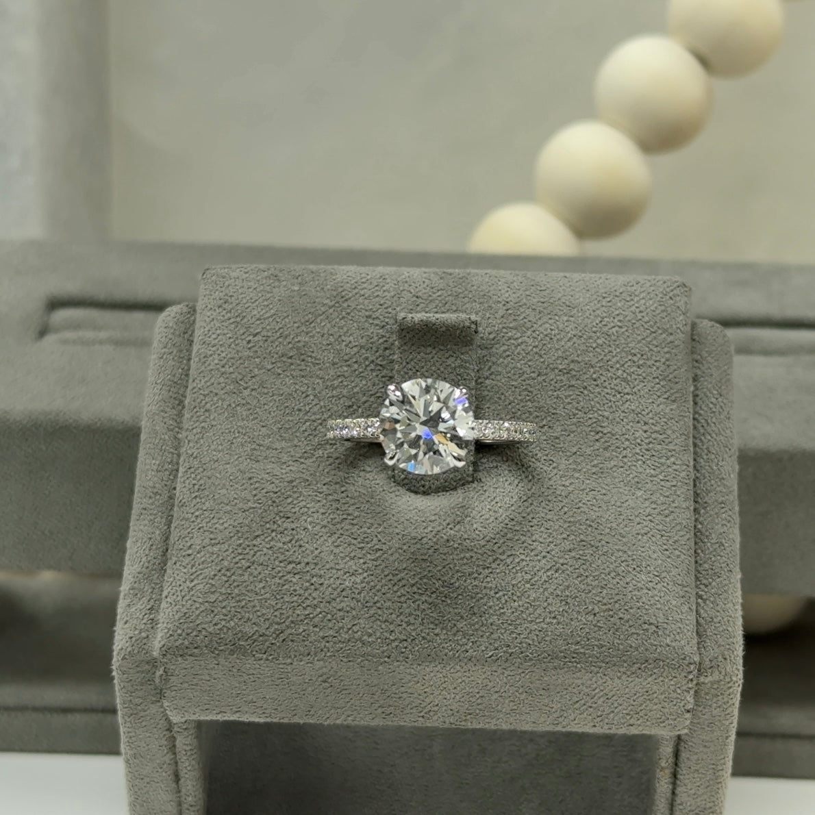 2.52 Carat Round Traditional Elegance Hidden Halo Ring