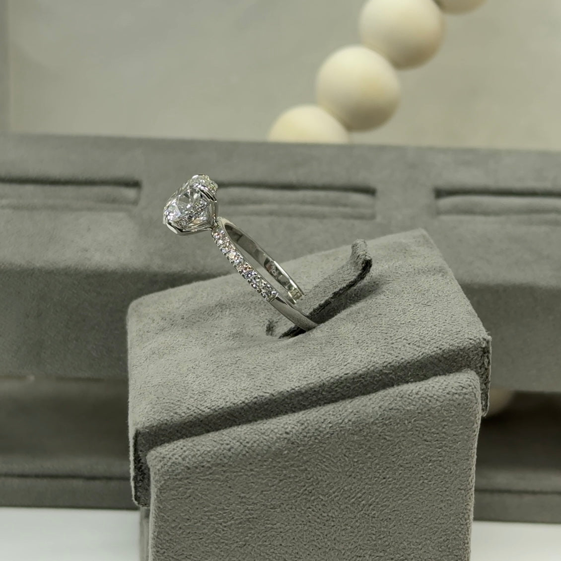 2.52 Carat Round Traditional Elegance Hidden Halo Ring
