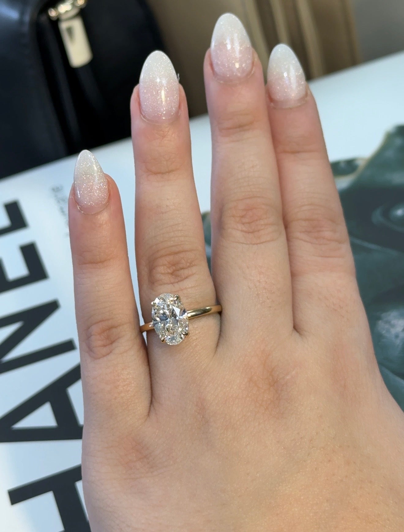 3.03 Carat Oval Lab Diamond Ring #LG696555932