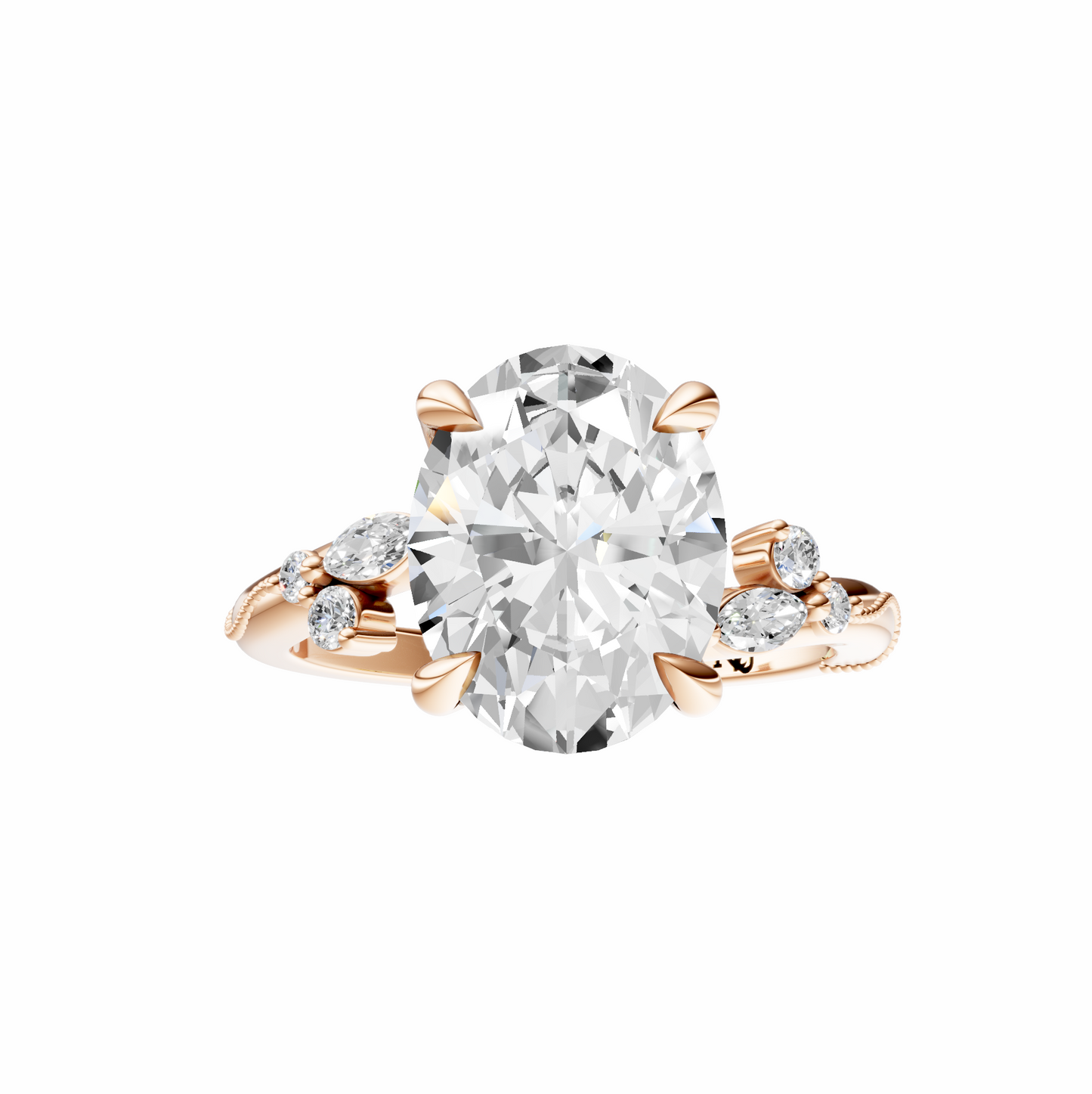 Oval Blossom Grace Setting