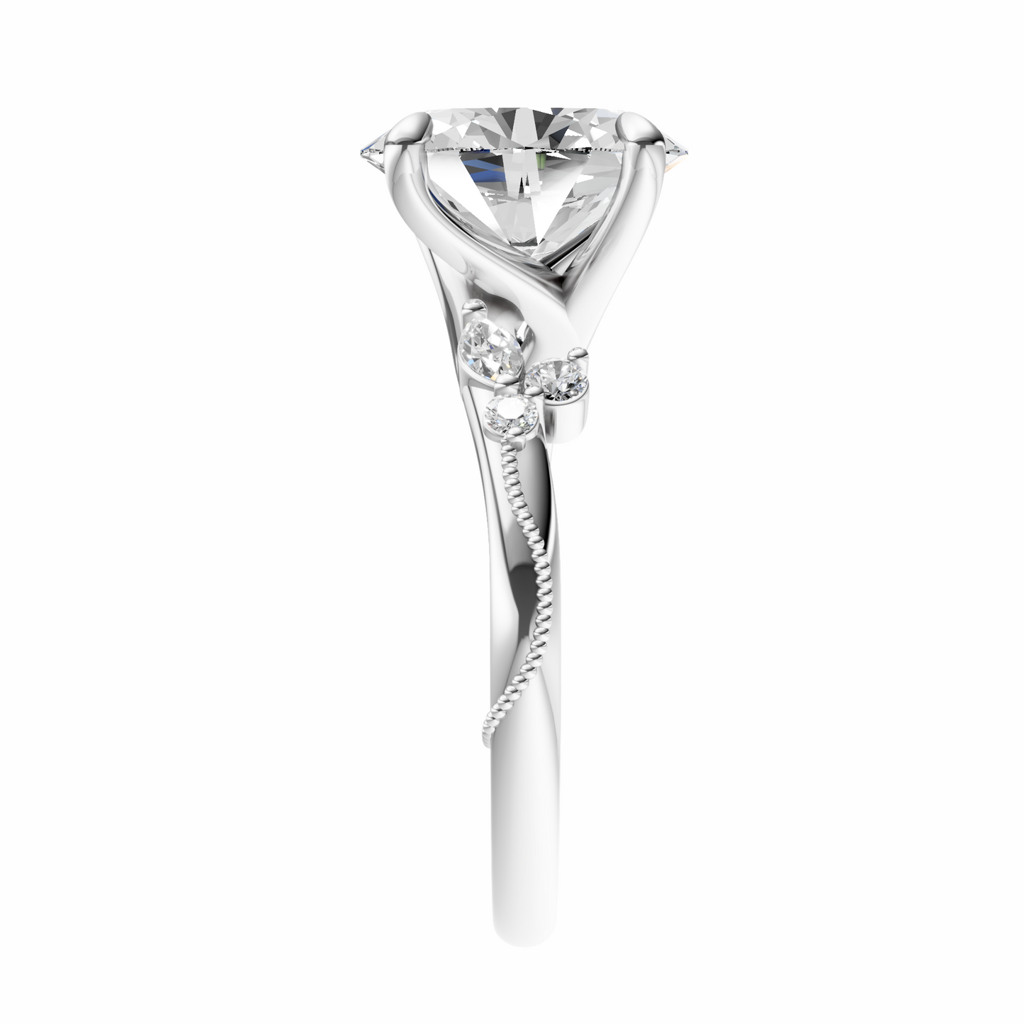 Oval Blossom Grace Setting
